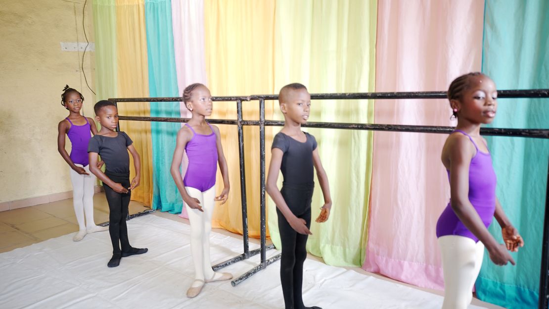 Daniel Ajala teaches 12 students to dance ballet in his Lagos home