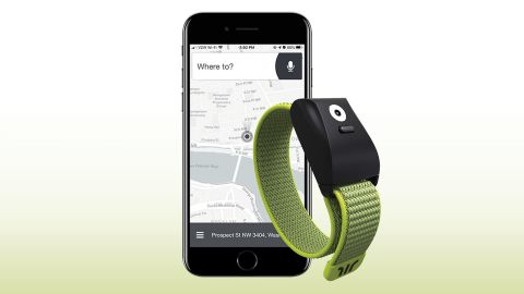 The Wayband connects to a phone app and uses vibrations to keep wearers on track.