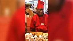 Alvin Lee Smalls, owner of Lee Lee's Baked Goods in Harlem, New York, shows off his famous rugelach pastries in this undated photo.