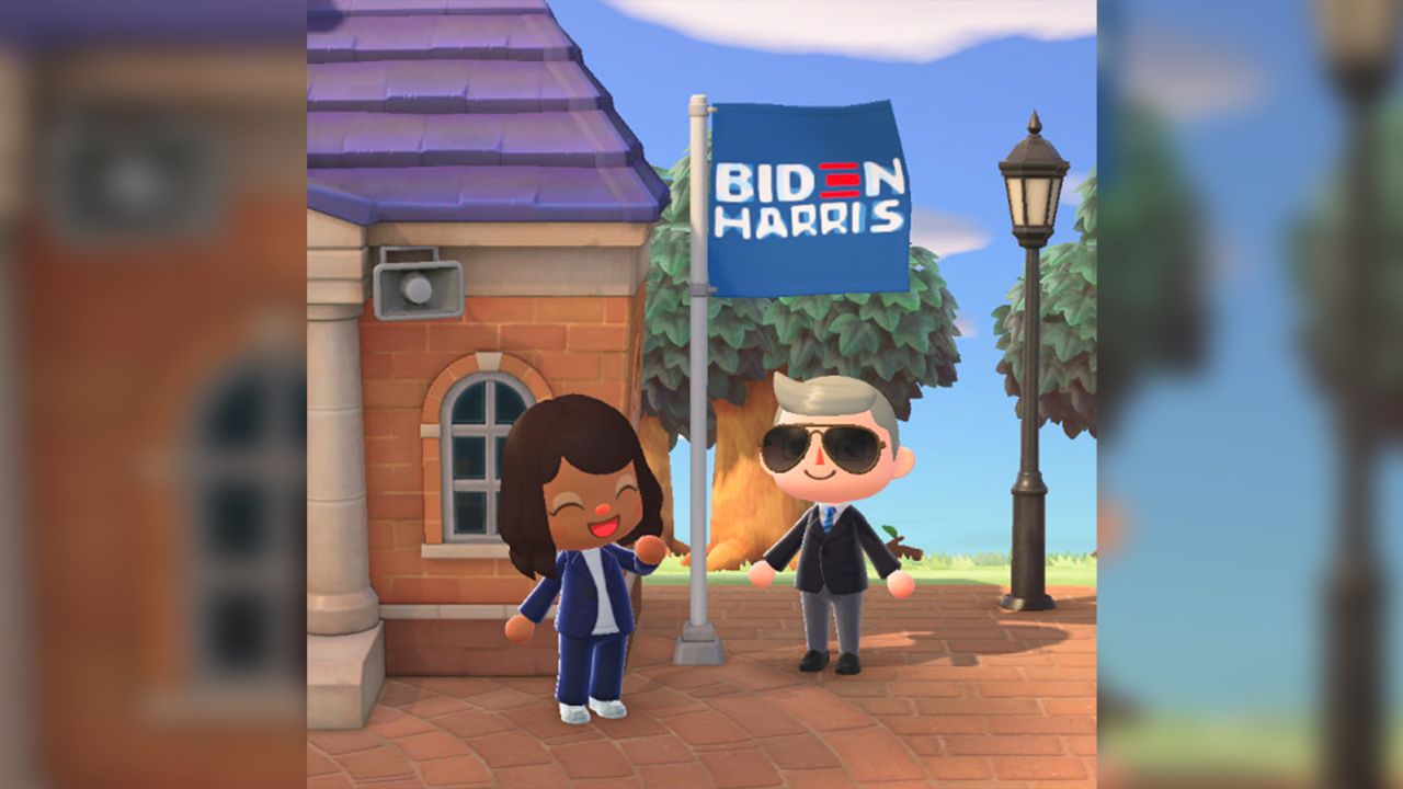 There are four yard signs available supporting the Biden campaign.