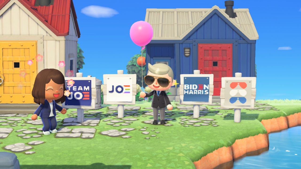 The Joe Biden campaign has partnered with the video game "Animal Crossing" to add yard banners to the game.