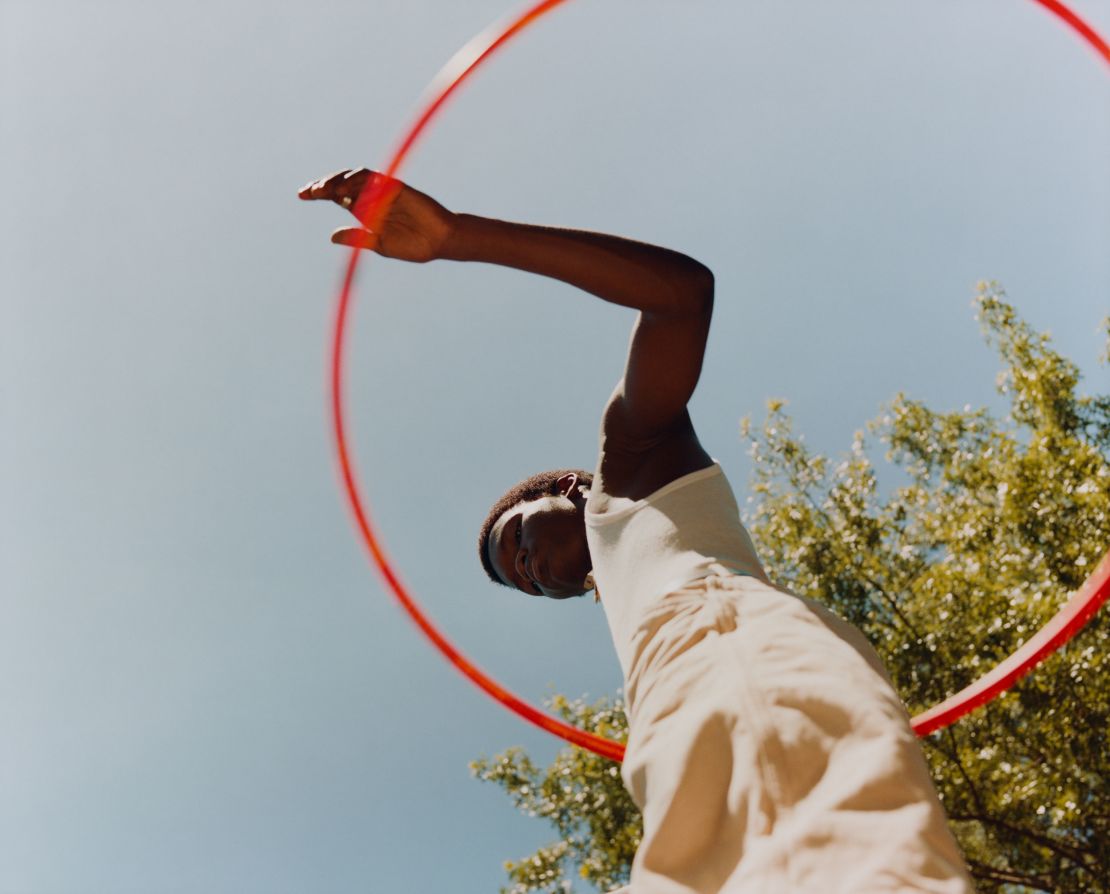 "This visualization of Black men just enjoying hula hooping, bicycling and playing in the suburbs of Georgia is radical because we haven't always been given space to be that free, historically or politically," Mitchell said at his show opening at ICP.