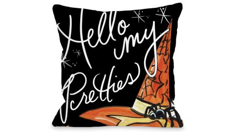 Halloween Hello Pretties Throw Pillow