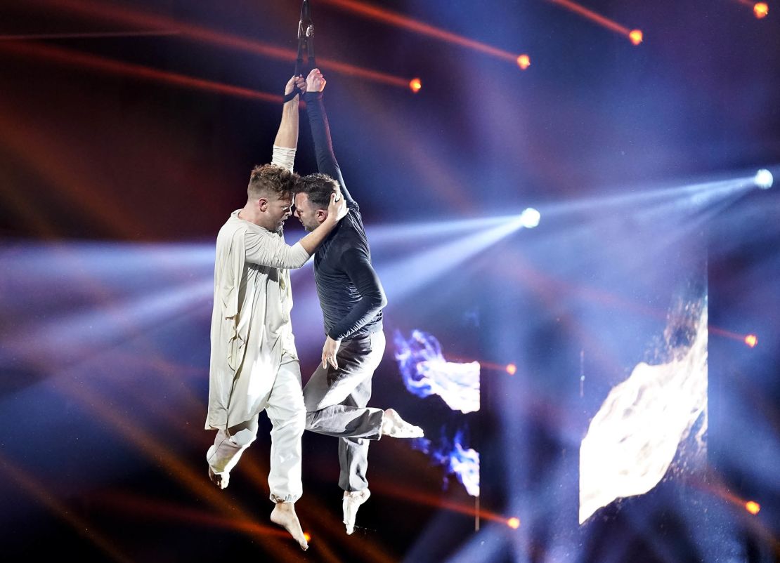 Jakob Fauerby and Silas Holst, the first male couple on Denmark's version of 'Dancing with the Stars,' win the final on November 29, 2019.
