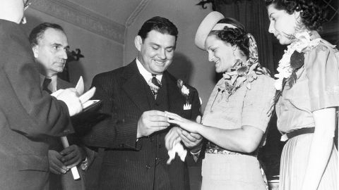 Babe Didrikson marries George Zaharias on December 23, 1938, in St. Louis.