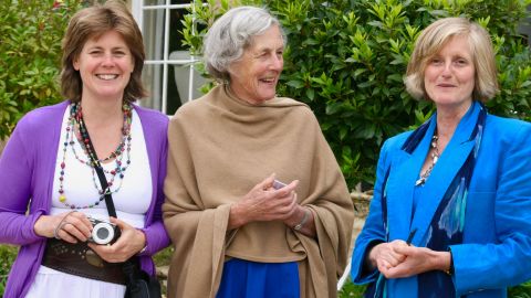 Julia Hailes, left, with her 90-year-old mother Minker and sister Amanda.