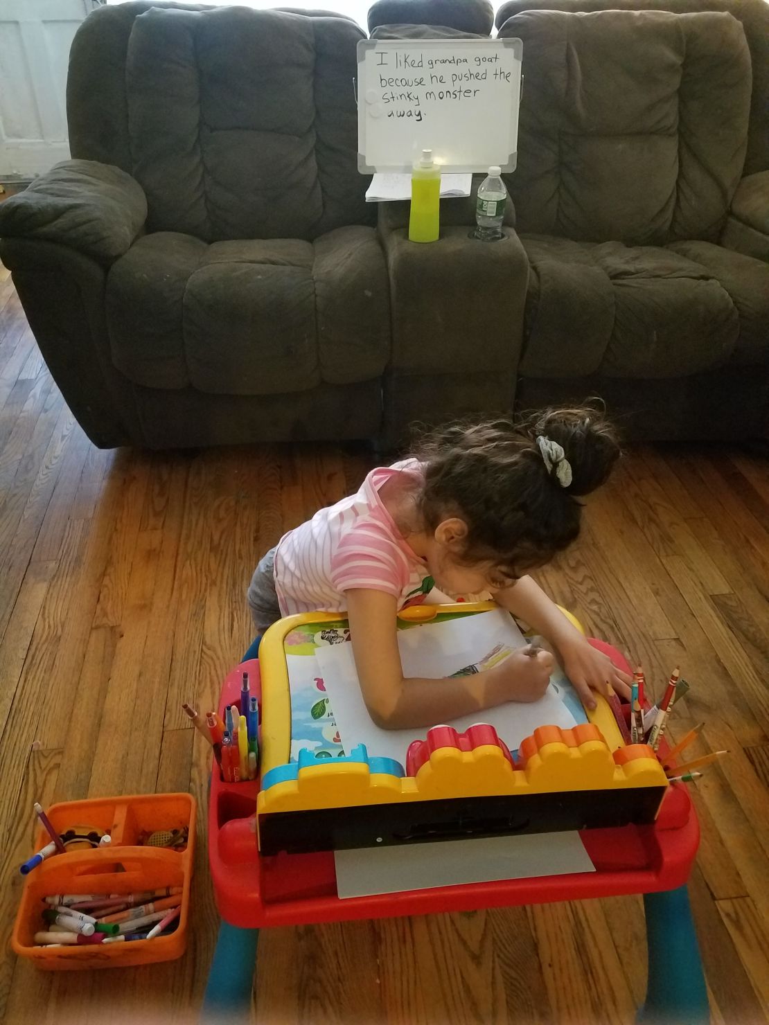 Moncada's daughter, 5-year-old Isabella, struggled to learn at home, her mom says.
