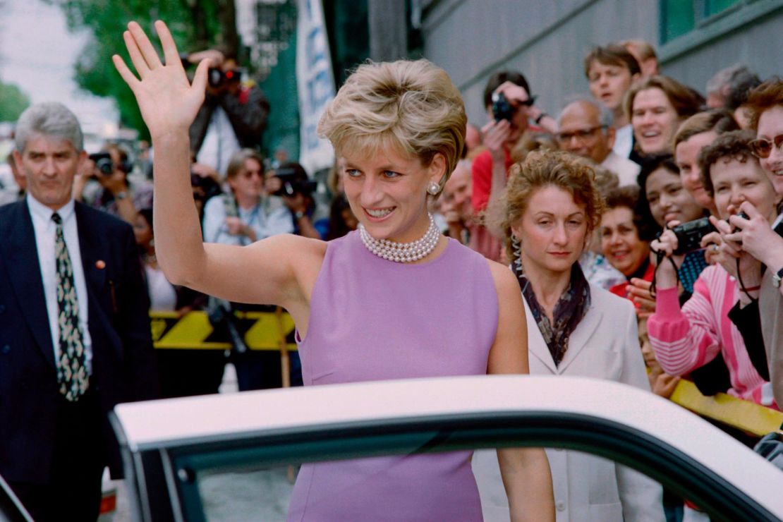 Princesss Diana waves to crowds in Sydney on a four-day private visit in 1996.