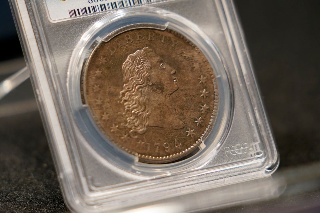 The rare 1794 US silver dollar that is up for auction