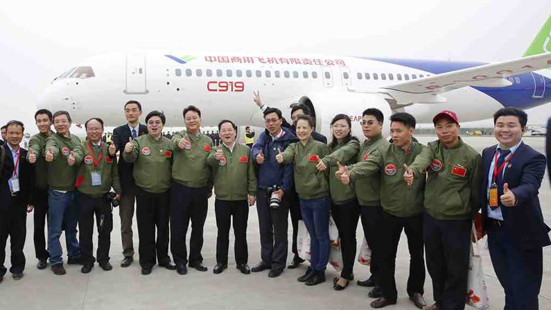 <strong>Comac crew:</strong> Although the test aircraft are clocking up the air miles, no official date for the first entry into passenger service of the C919 has yet been announced. 
