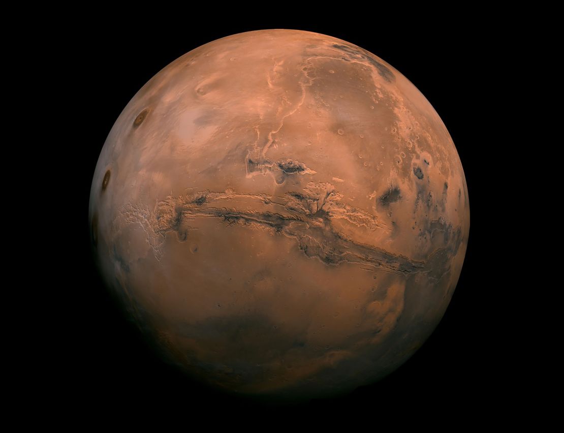 Mars, the fourth planet from the sun, has days that are roughly as long as Earth days. But it's a smaller planet, its temperatures average -81 degrees Fahrenheit, and its atmosphere is much thinner and comprised mostly of carbon dioxide.