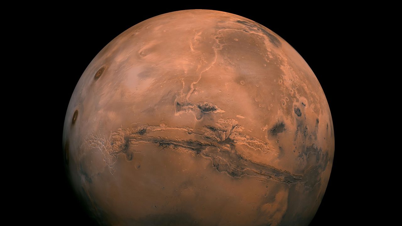 Mars, the fourth planet from the sun, has days that are roughly as long as Earth days. But it's a smaller planet, its temperatures average -81 degrees Fahrenheit, and its atmosphere is much thinner and comprised mostly of carbon dioxide.