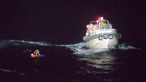 Japan's 10th Regional Coast Guard said it rescued a man who is believed to be a crew member of a missing cargo ship.