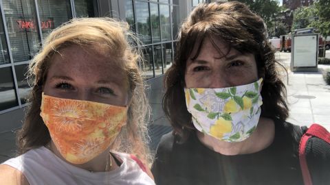 Julie Gallagher with her mom, Lynne, in Washington DC, this summer. They became more connected while sheltering from the pandemic.