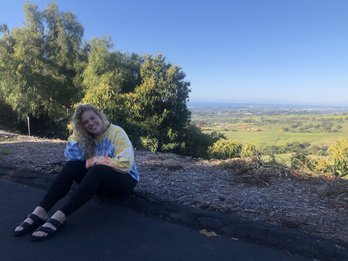 Julie Gallagher in California, the day before being discharged from residential treatment.