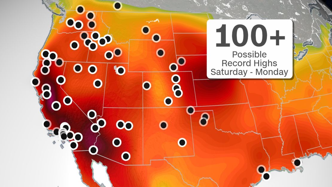 Record holiday weekend heat thursday