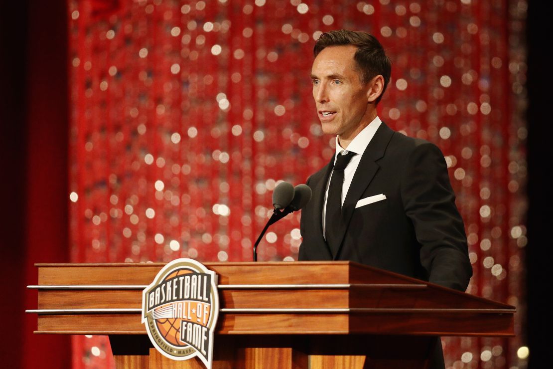 New Brooklyn Nets coach Steve Nash was enshrined in the Naismith Basketball Hall of Fame in 2018.