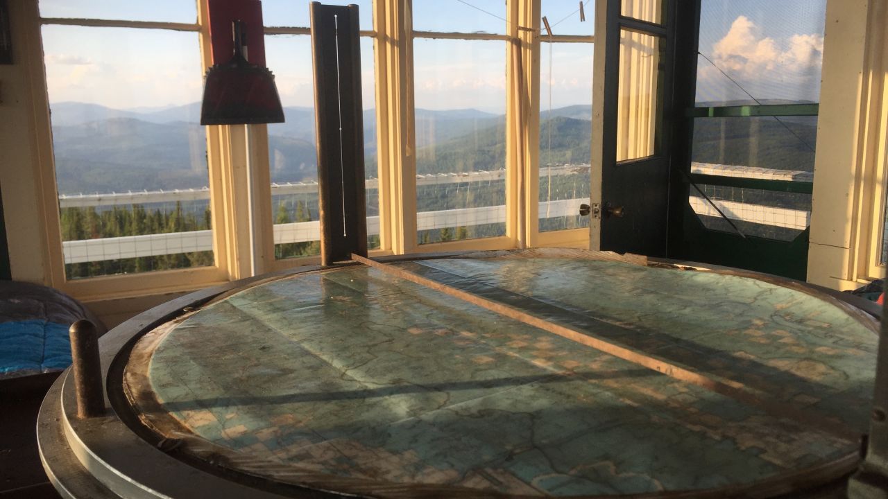 The Osborne Firefinder is the centerpiece and most essential tool in any firetower. Lookouts use it to determine the direction and distance of wildfires.