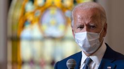 Democratic presidential candidate former Vice President Joe Biden meets with members of the community at Grace Lutheran Church in Kenosha, Wis., Thursday, Sept. 3, 2020. 