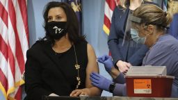 Michigan Gov. Gretchen Whitmer received her flu vaccination on live television Tuesday, August 25, 2020.