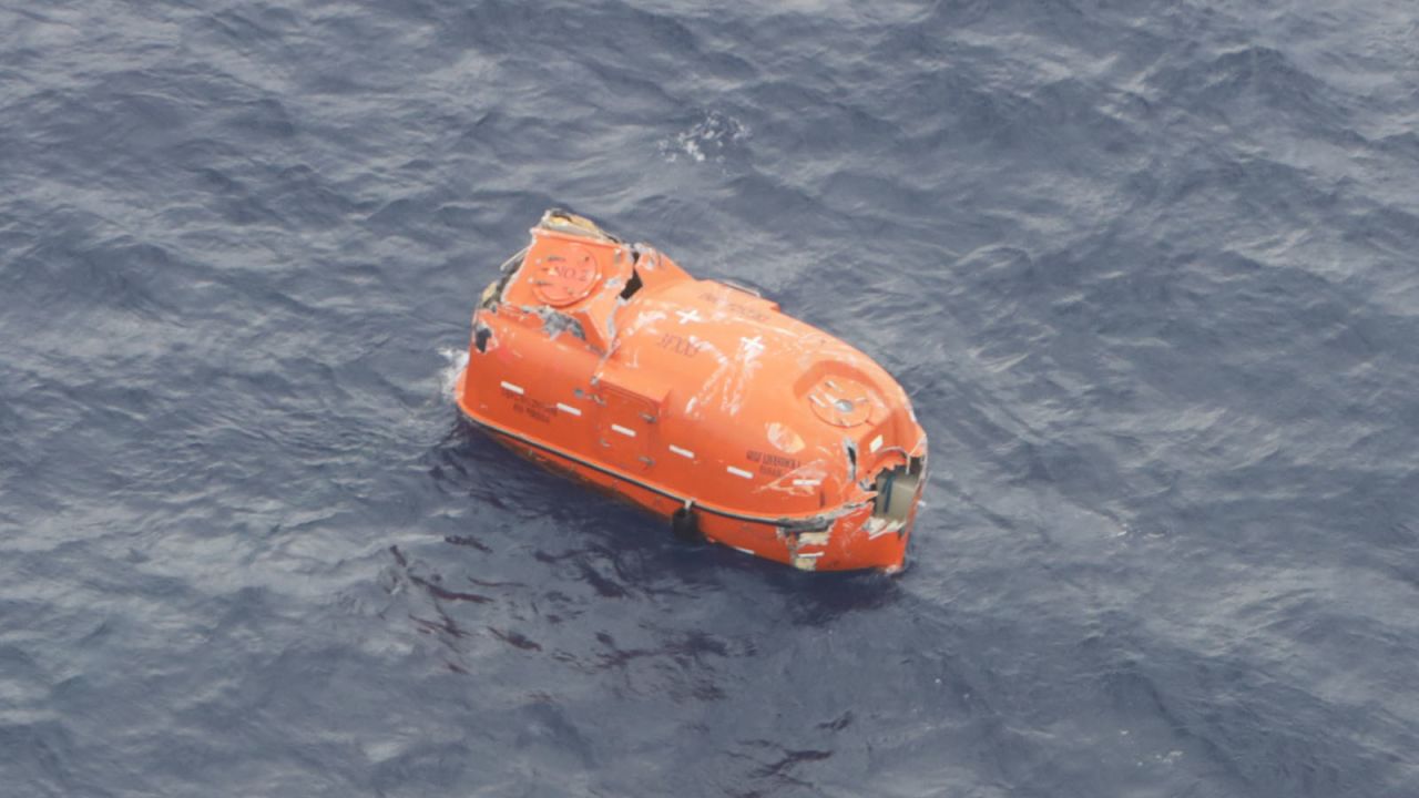 The Japan Coast Guard also located an empty life raft on Friday.