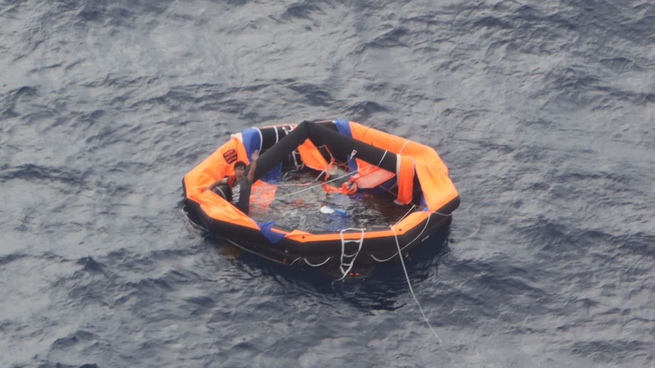 The man was found on Friday afternoon two kilometers (1.2 miles) from Japan's Kodakara Island.
