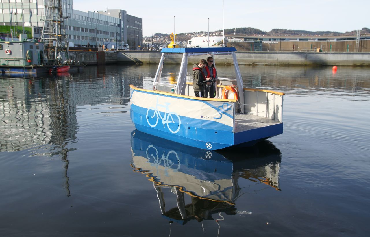 The first prototype for Trondheim's self-driving ferry was developed by NTNU and is called Milliampere, which means "little electric."