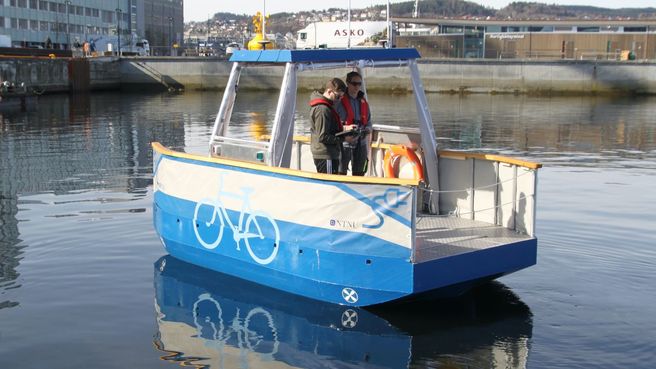 The first prototype for Trondheim's self-driving ferry was developed by NTNU and is called Milliampere, which means "little electric."