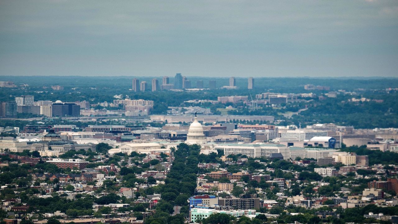 Washington DC aerial view
