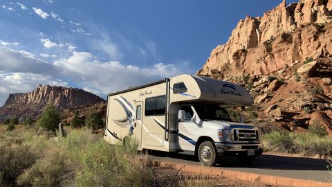 Thor takes in Scenic Drive at Capitol Reef National Park