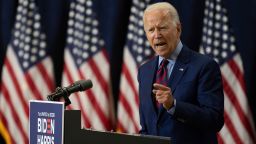 Democratic presidential candidate and former US Vice President Joe Biden speaks on the state of the US economy on September 4, 2020, in Wilmington, Delaware. (Photo by JIM WATSON / AFP) (Photo by JIM WATSON/AFP via Getty Images)