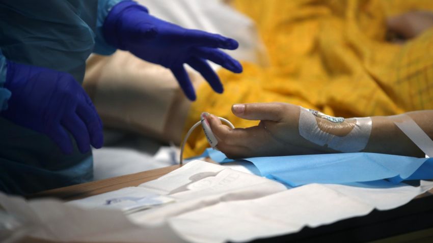 SAN JOSE, CALIFORNIA - MAY 21: (EDITORIAL USE ONLY) A nurse monitors a coronavirus COVID-19 patient in the intensive care unit (I.C.U.) at Regional Medical Center on May 21, 2020 in San Jose, California. Frontline workers are continuing to care for coronavirus COVID-19 patients throughout the San Francisco Bay Area. Santa Clara county, where this hospital is located, has had the most deaths of any Northern California county, and the earliest known COVID-19 related deaths in the United States. (Photo by Justin Sullivan/Getty Images)
