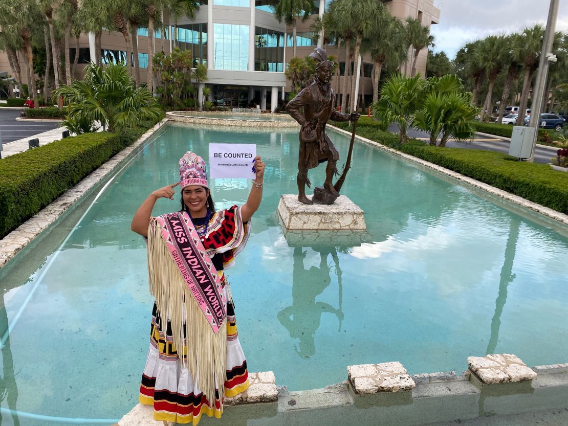 Miss Indian World Cheyenne Ette Kippenberger called other pageant winners to join her in teaching their communities about the census.