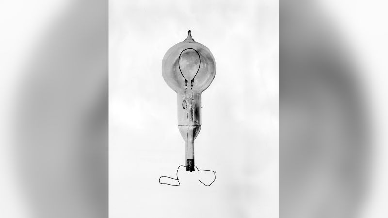 Thomas edison original on sale light bulb