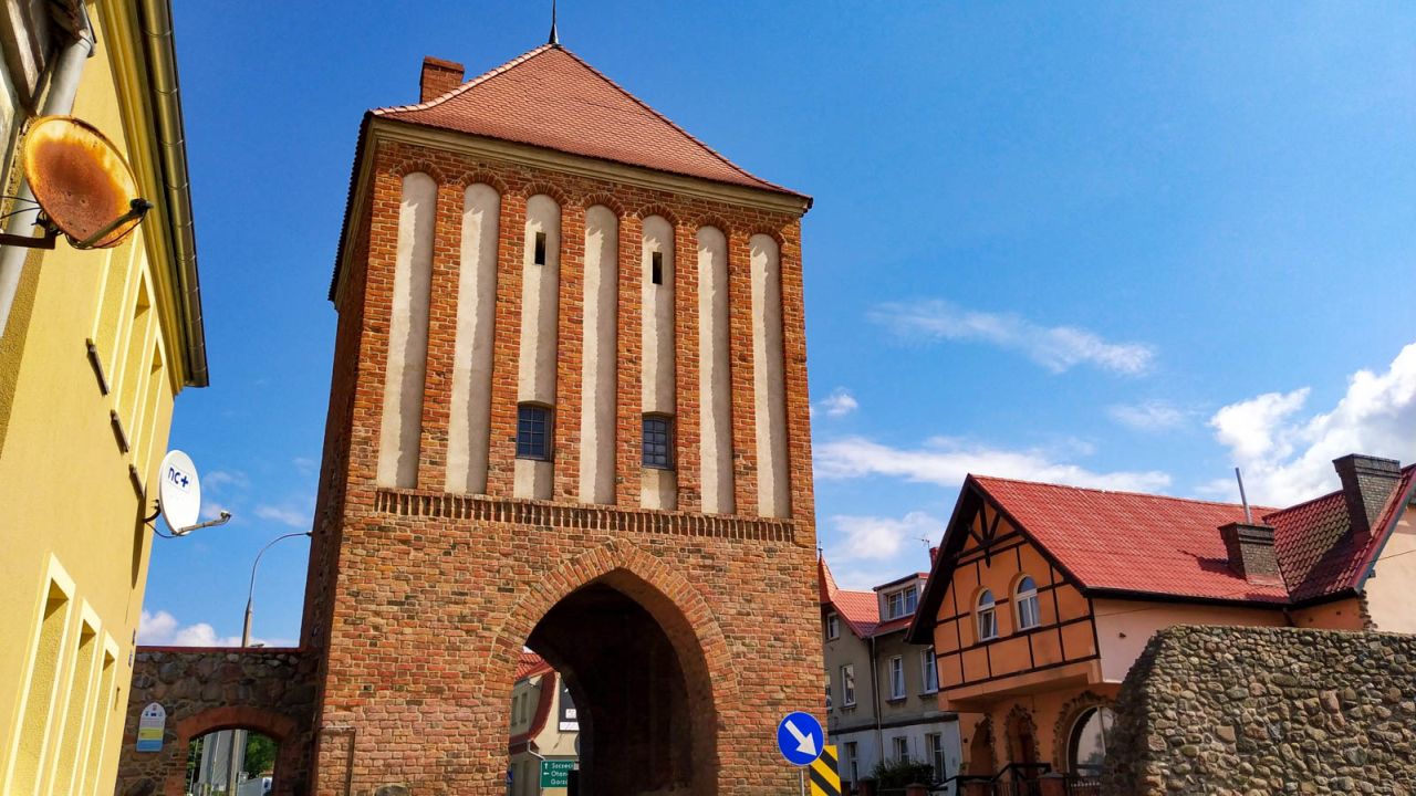 Nowogrodzka Gate in Mysliborz. One of the main entrances to the city. 