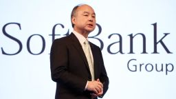 Softbank Group president Masayoshi Son announces the company's third quarter financial result ended December in Tokyo on Wednesday, February 12, 2020. (Photo by Yoshio Tsunoda/AFLO) 
