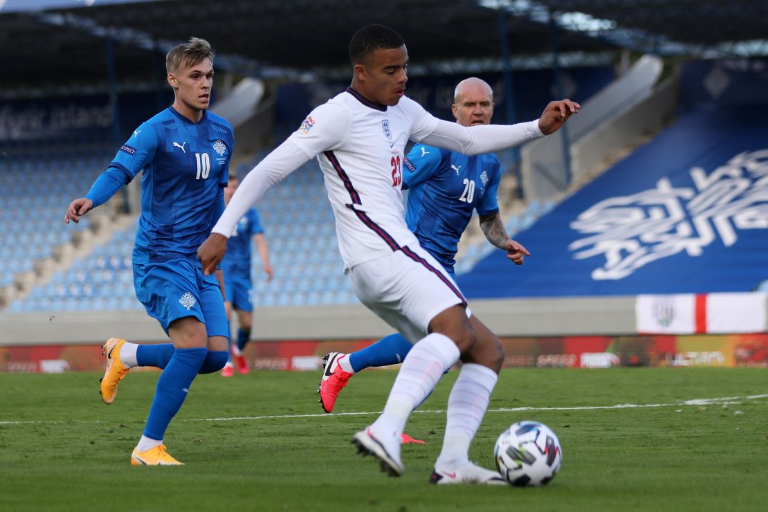 Greenwood made his first England appearance against Iceland. 