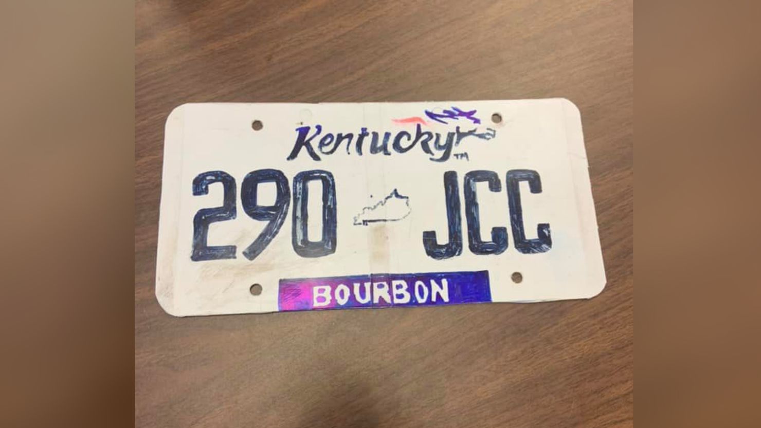 KY driver caught with homemade license plate