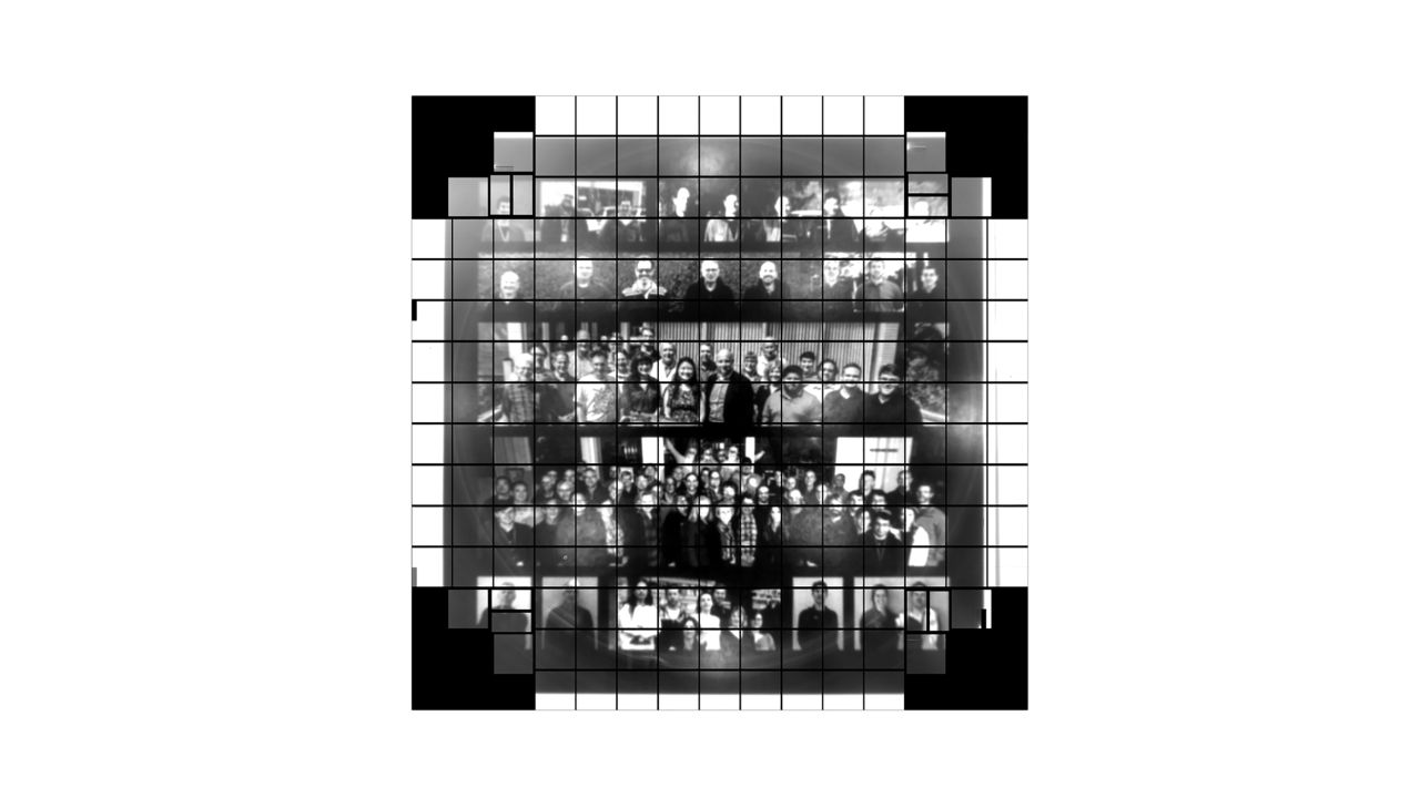 The LSST camera team used the focal plane to create this collage of themselves.