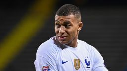 France's forward Kylian Mbappe reacts during the UEFA Nations League football match between Sweden and France on September 5, 2020 at the Friends Arena in Solna, near Stockholm. (Photo by Jonathan NACKSTRAND / AFP) (Photo by JONATHAN NACKSTRAND/AFP via Getty Images)