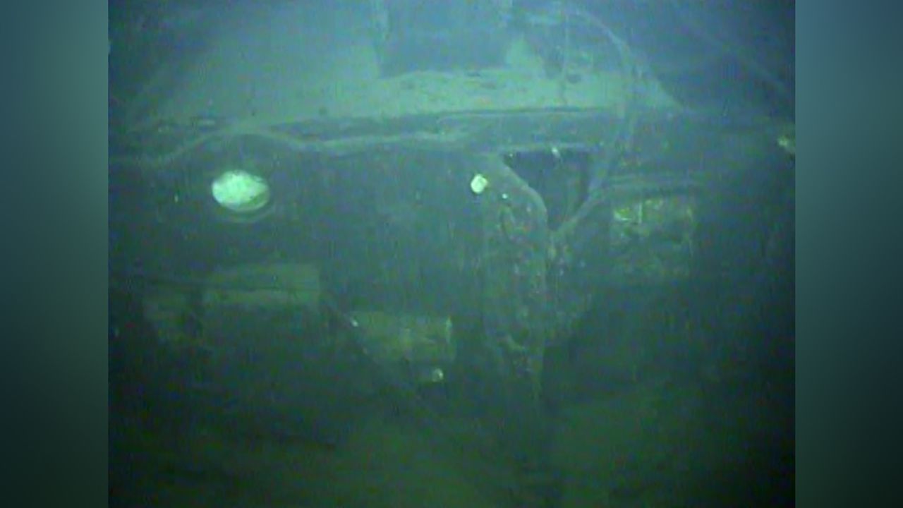 Image of the wreckage taken from Remotely Operated Vehicle (ROV). 