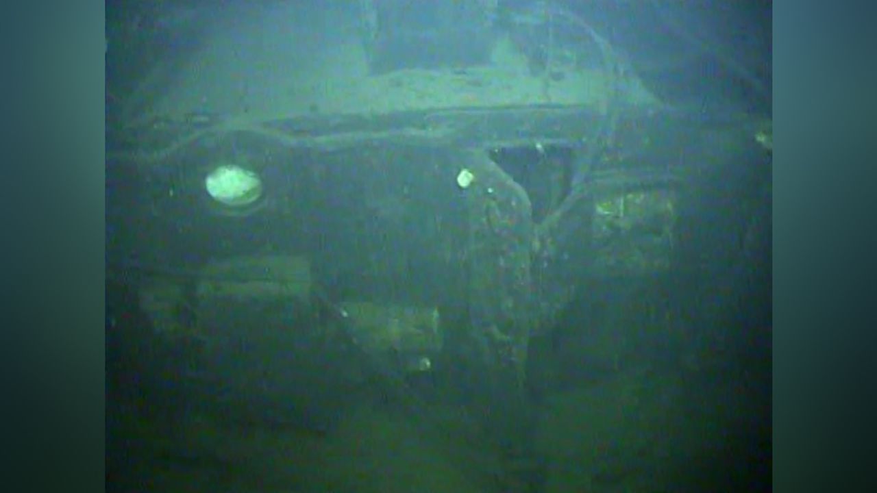 Image of the wreckage taken from Remotely Operated Vehicle (ROV).
