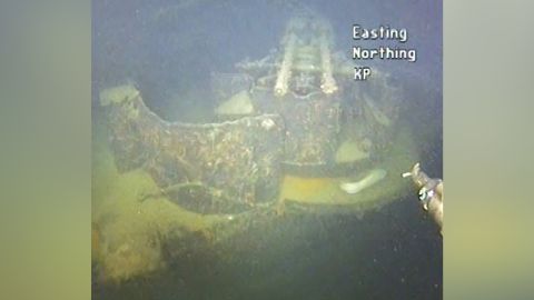 The wreckage lay undetected on the seabed for 80 years. 