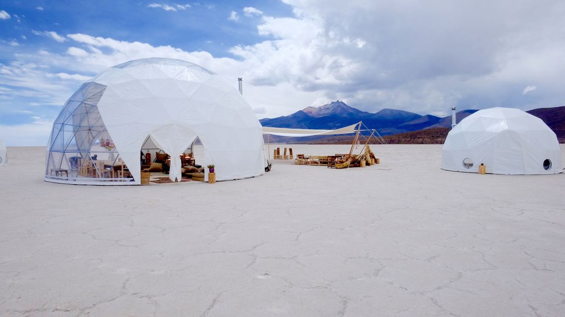 <strong>Exclusive pop-up accommodations: </strong>Black Tomato set up a service called Blink, which allows clients to help design their own pop-up accommodations. For instance, these dome tents were set up on Bolivia's Uyuni Salt Flats. 