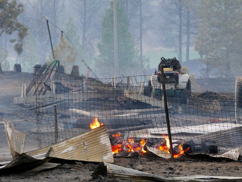 Rubble is seen on September 7 after a wildfire left the small town of Malden, Washington, in ruins. <a href="https://www.cnn.com/2020/09/08/us/malden-washington-fire-town-destroyed/index.html" target="_blank">The fire destroyed about 80% of the homes and buildings in Malden,</a> which is about 35 miles south of Spokane.