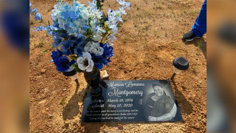 Monica Montgomery's gravesite.