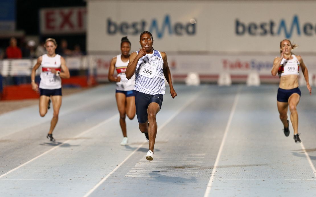 Semenya competes in the women's 200m final during the Athletics Gauteng North Championships in Pretoria in March.