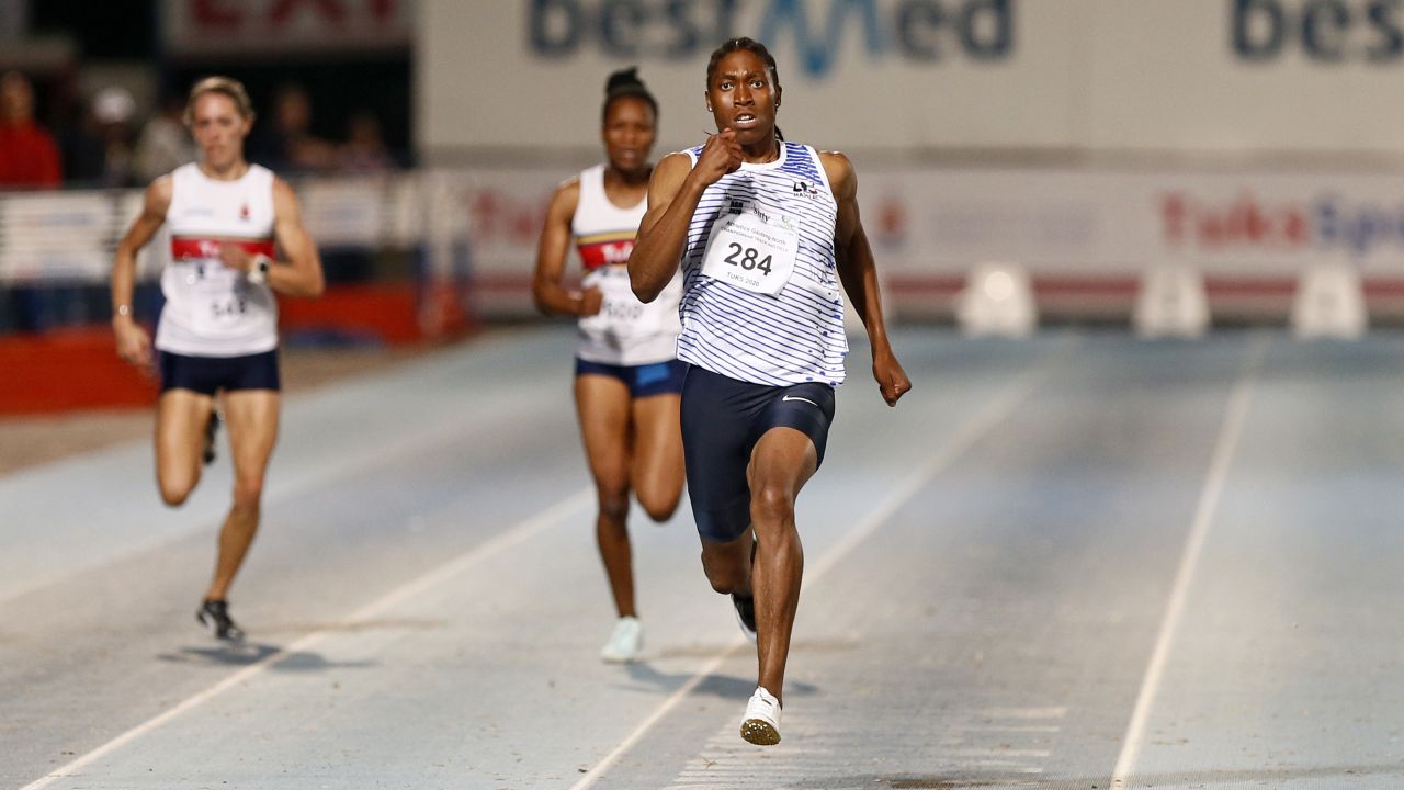 Semenya competes in the women's 200m final during the Athletics Gauteng North Championships in Pretoria in March.