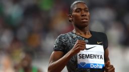 DOHA, QATAR - MAY 03:  Caster Semenya of South Africa races to the line to win the Women's 800 meters during the IAAF Diamond League event at the Khalifa International Stadium on May 03, 2019 in Doha, Qatar. (Photo by Francois Nel/Getty Images)