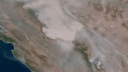 NOAA satellite imagery Creek Fire thunderhead